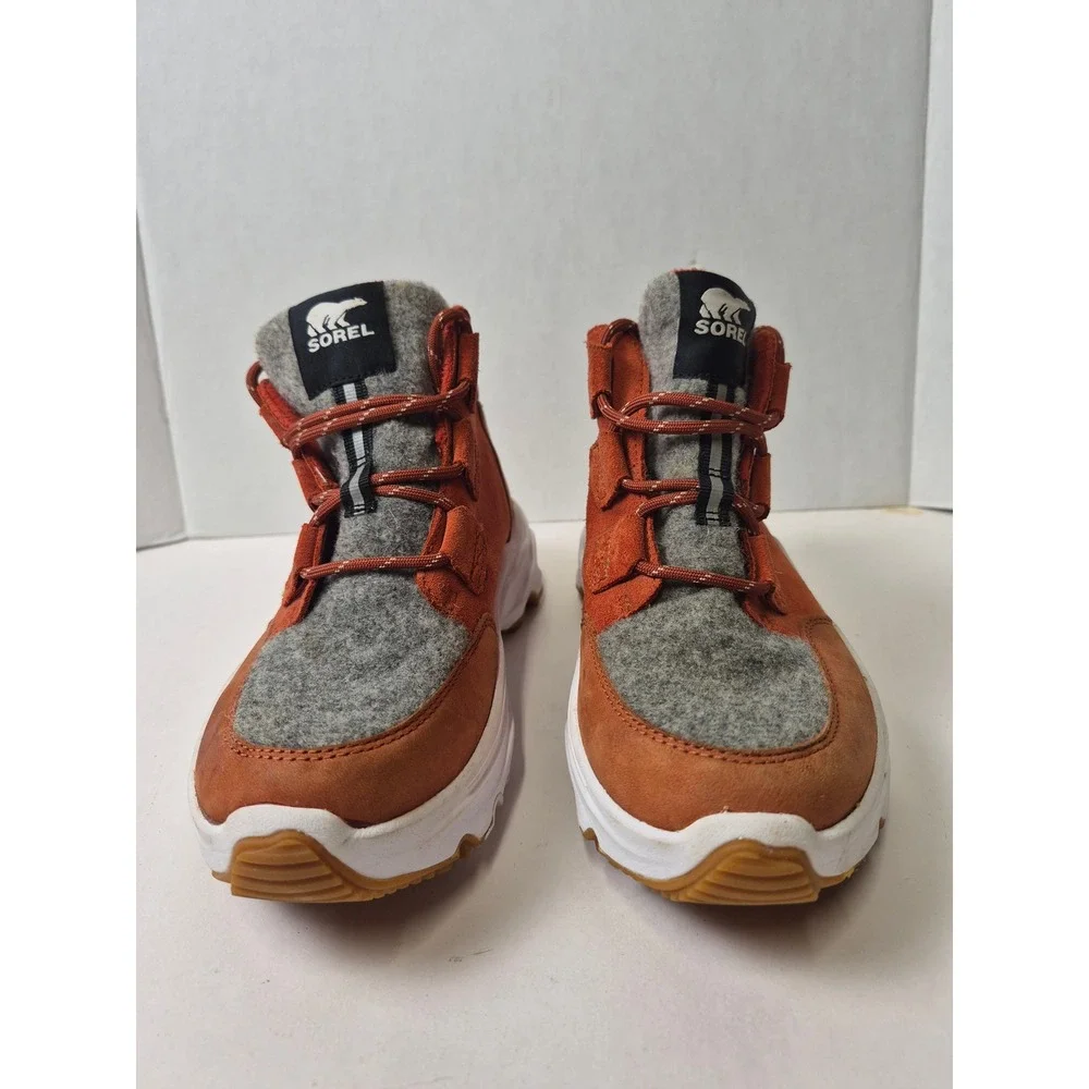 Sorel Kinetic Breakthru Conquest Waterproof Suede Boots Clay Grey NL4903-849 7.5